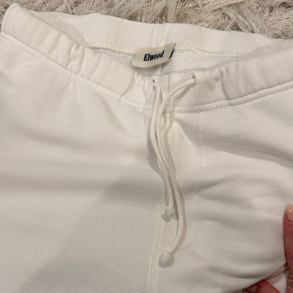 Elwood Cozy White Sweatpants - Picture 2 of 4